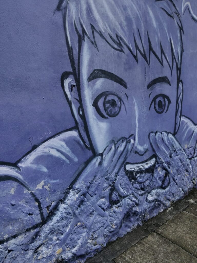 Armenian Street Art Boy Purple