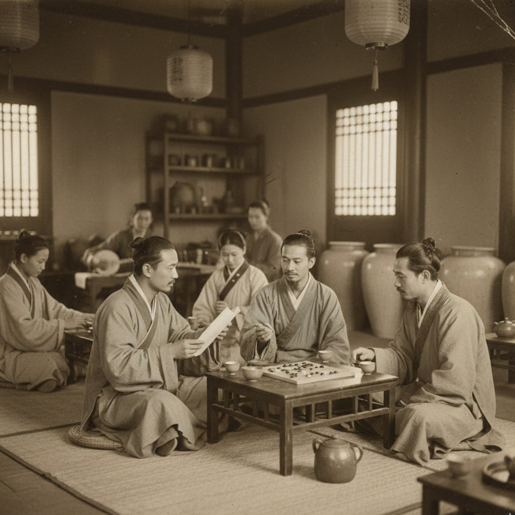 Ancient Tea House During The Tang Dynasty