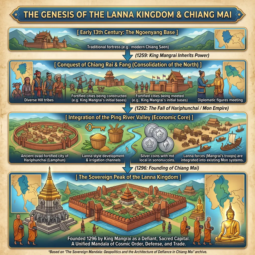 The Genesis of Lanna Kingdom & Chiang Mai: from Ngoenyang to founding Chiang Mai