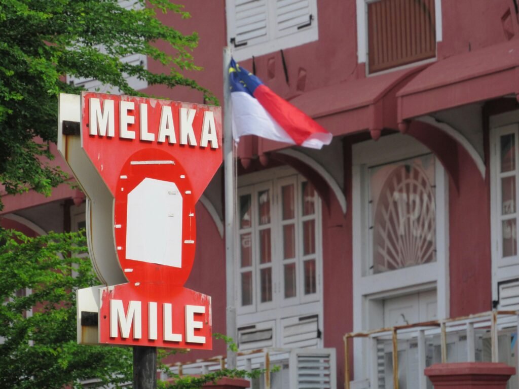 Melaka Mile Sign Downtown Melaka