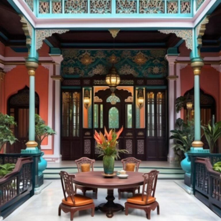 Opulent Entrance Hall Of Pinang Peranakan Mansion