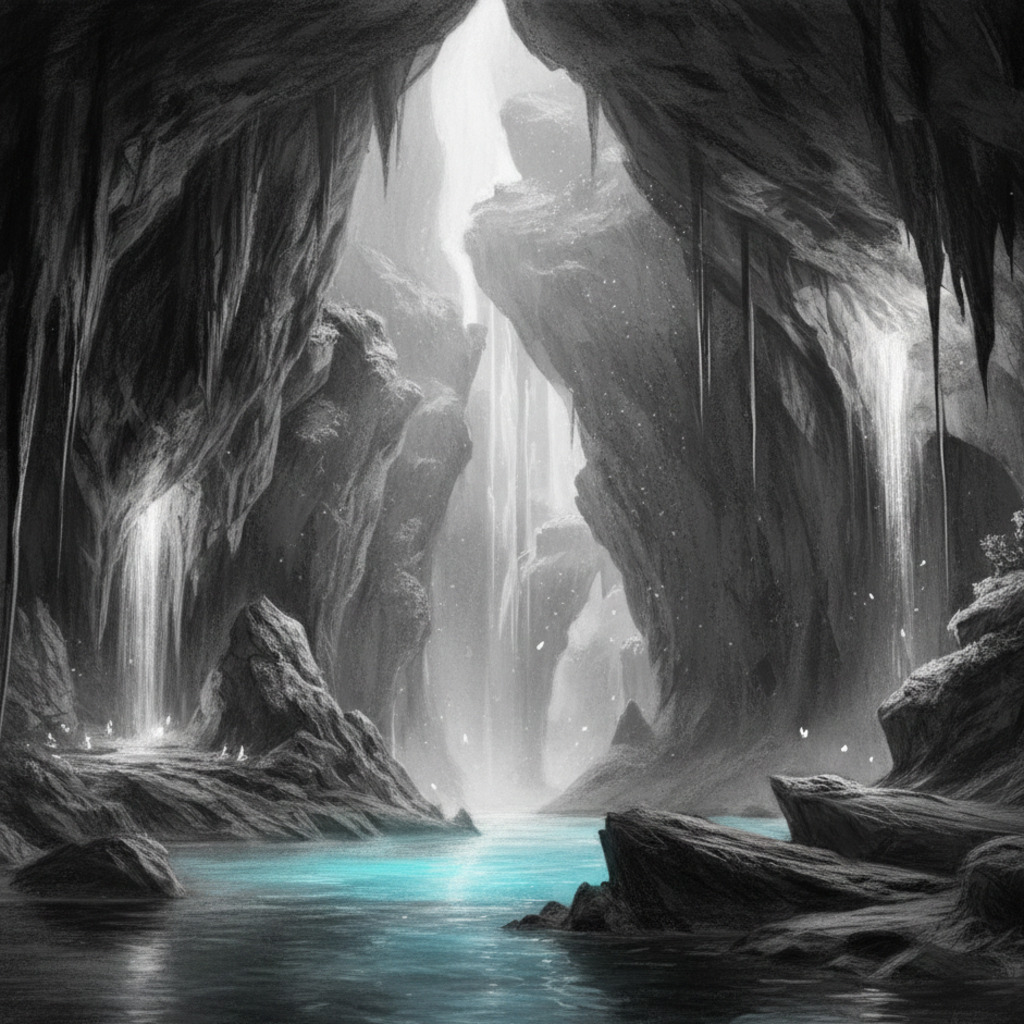 Caves With Water Pool Deep In Doi Nang Non