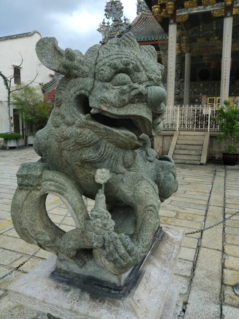 Chinese Dragon Stone Carving At Entrance