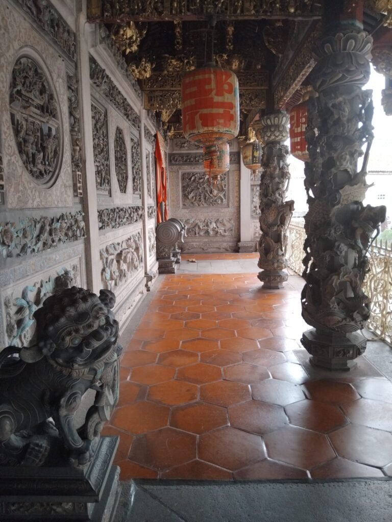 Ornate Entrance Veranda With Stone Carvings