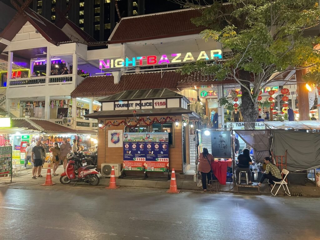 Tourist Police Box In Front Of Night Bazaar Complex