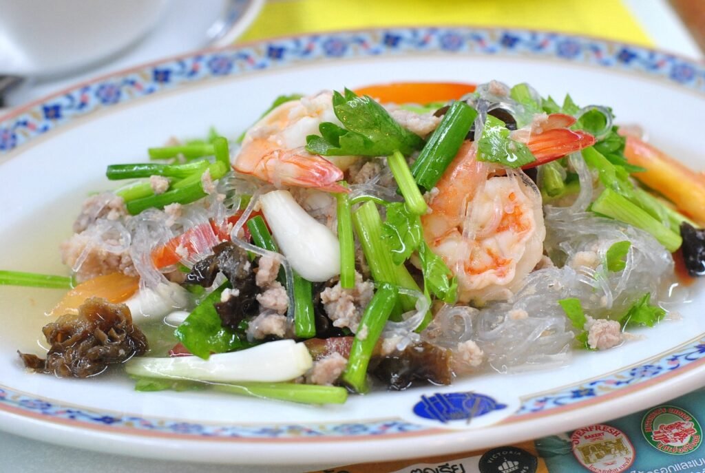 Spicy Seafood Salad With Glass Noodles