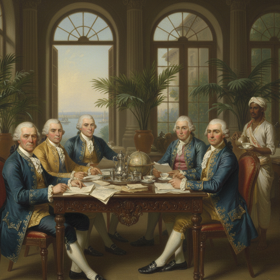 EIC Officials Discussing Penang At Table