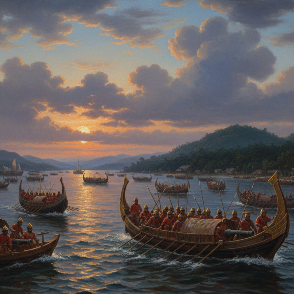 Burmese Ship In Siamese Waters