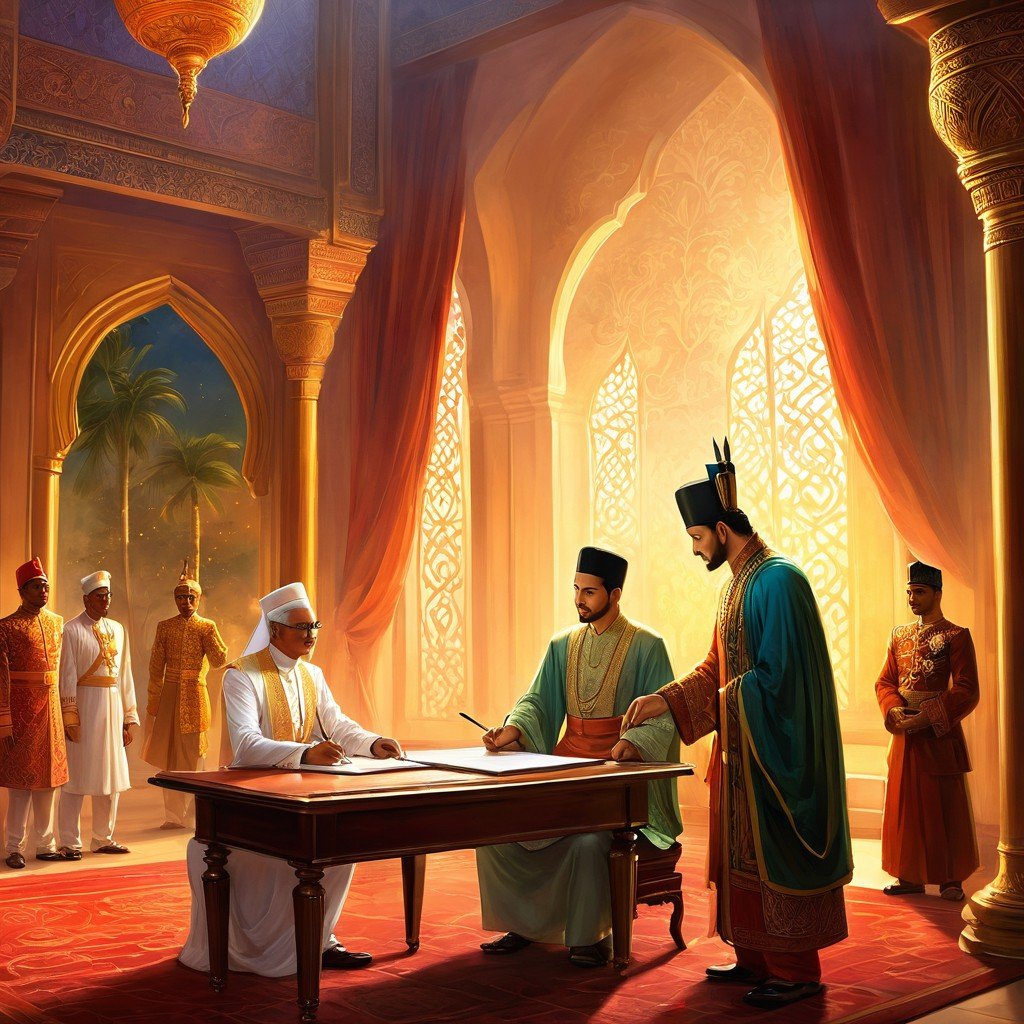 Sultan Signing Pangkor Treaty