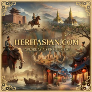 Explore Asia's rich heritage with Heritasian.com. Asian travel destinations and cultural scenes depicted.