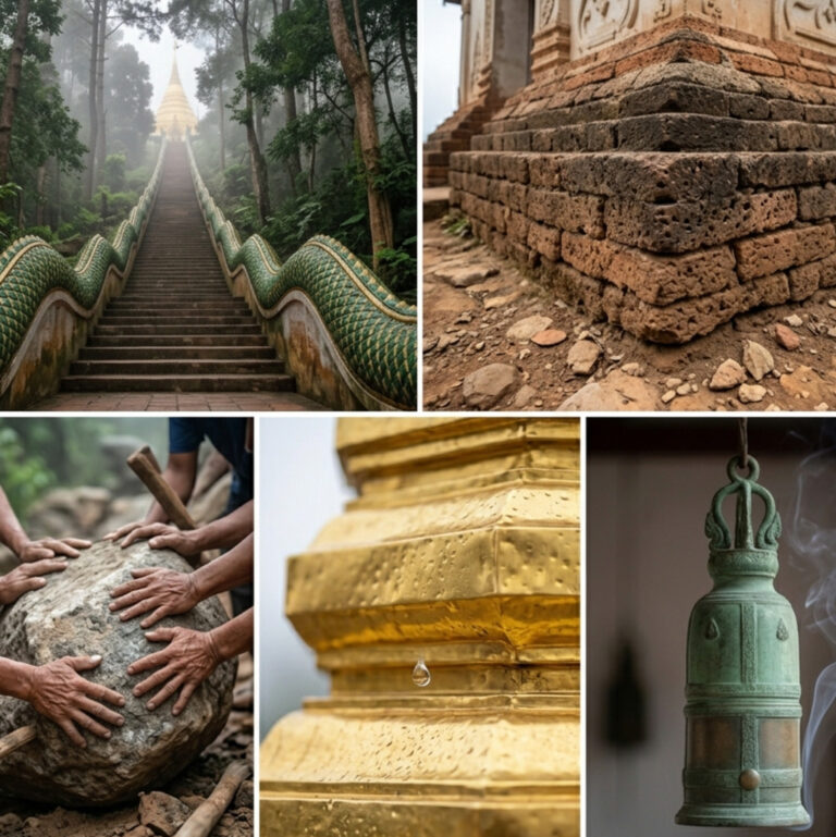 Naga staircase leading to Doi Suthep temple, Chiang Mai