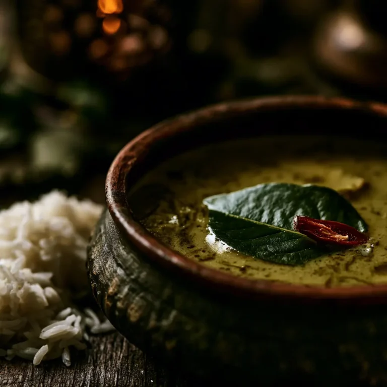 Green curry with rice, a dish from The Peninsula Continuum.