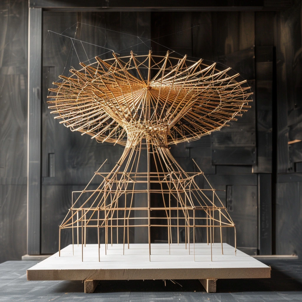 Close-up of traditional Thai umbrella structure, Bo Sang crafts